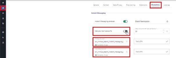 Luware Nimbus Screenshot von Instant Messaging