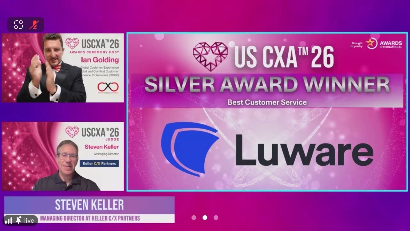 Luware Wins Silver for Best Customer Service at USCXA 2026