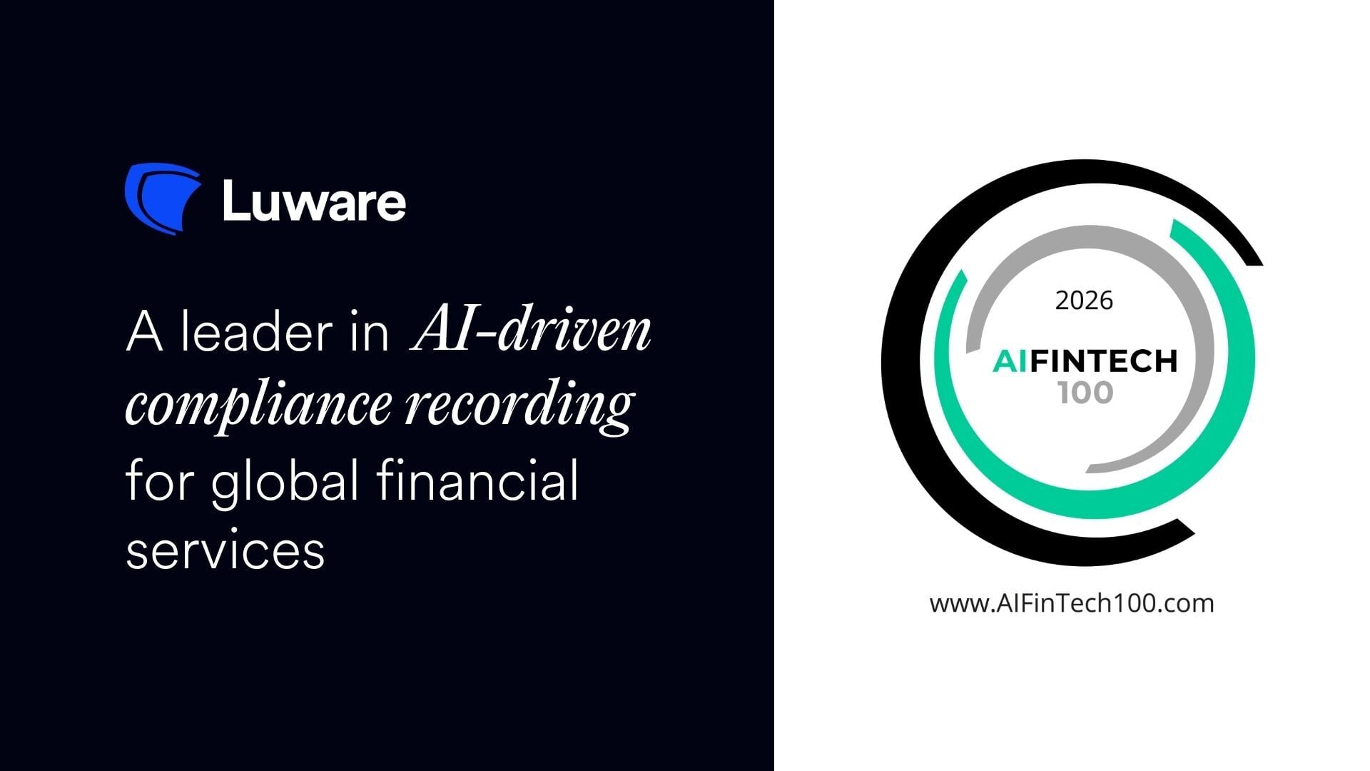 Luware Named in AIFinTech100 2026